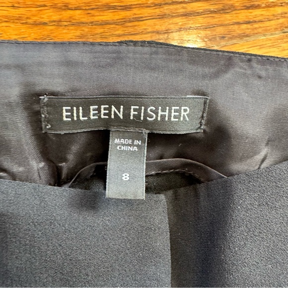 Eileen Fisher 100% Silk Straight Leg Dress Pants Sz 8 - Picture 6 of 9